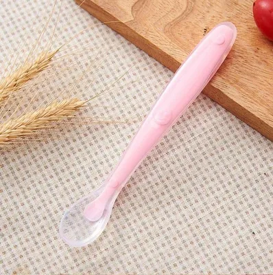 Safe-O-Kid Baby Spoon for Babies for Kids Safety Protection, Pink
