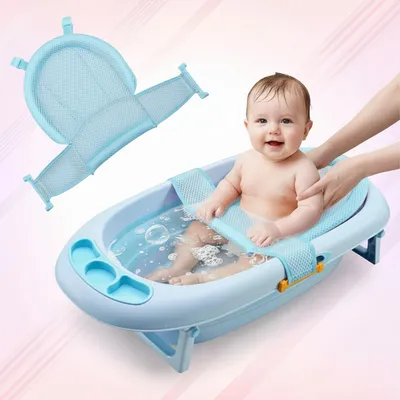 SAFE-O-KID Soft & Secure Baby Bathing Harness Adjustable Infant Support for Safe & Comfortable Bath Time, 0-36 Months- Assorted