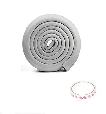Safe-O-Kid  Baby Safety Edge Guard with 3 M Tape   2 Meter (6.5 feet) L-Shape Foam Corner Protectors, BPA Free, Non-Toxic, Impact Cushion for Tables, Desks, and Furniture (Grey)