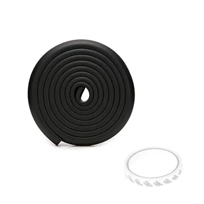 Safe-O-Kid (5 Meter) Baby Proofing Edge Corner Guards with 3M Adhesive Tape, Extra Thick, Furniture Corner Cushion for Child Safety, Corner Protector for Baby, Edge Guard Strips, BPA Free, Black