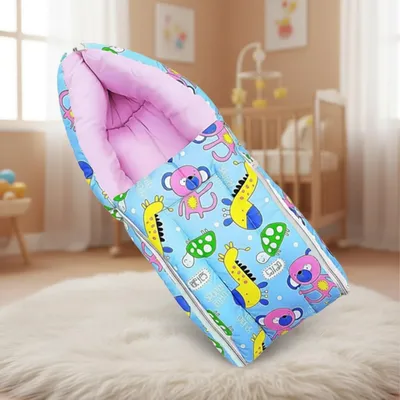 Safe-O-Kid Baby Sleeping & Carry Nest (0 6 Months) | Cotton Fabric, Zipper Closure, Travel-Friendly Baby Bed, Foldable Bedding for Newborns, Pink