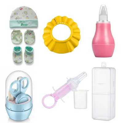 Safe-O-Kid Complete Newborn Baby Care Combo Kit with Grooming, Feeding & Bath Essentials