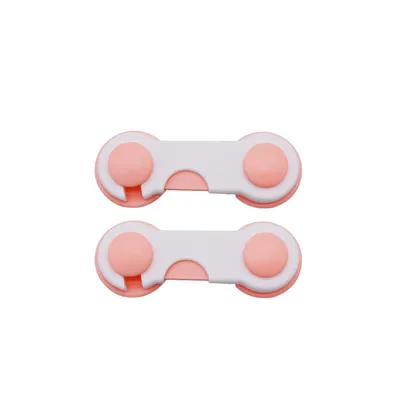 Safe-O-Kid Pack of 2- Finger Injury Safety -Durable, Elegant Child Safety Cabinet Lock- Pink