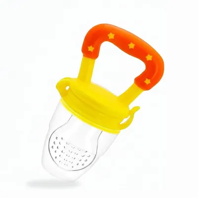 Safe-O-Kid Baby Fruit Nibbler/Pacifier - BPA-Free, 100% Pure Silicone, Teether for Baby | Soft Pacifier & Teether for Infants - Yellow