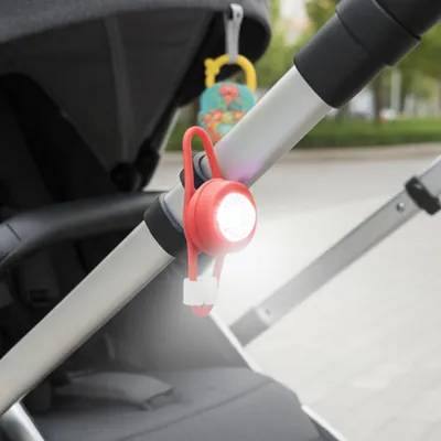 Safe-O-Kid Universal Baby Stroller LED Light Waterproof, Multipurpose, Adjustable Night Lights with Batteries for Outdoor Safety, Red, Pack of 2