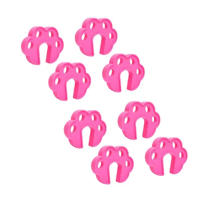 Safe-O-Kid 8 Pcs Silicone Door Stopper for Baby Safety, Door Slam Stopper Made with 100% Pure Silicone, BPA Free, Finger Pinch Door Guard for Kids & Pet or Child from Getting Locked in Room - Pink