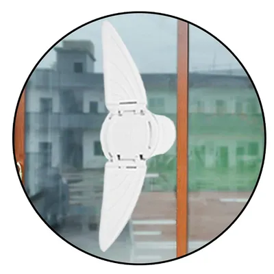 Safe-O-Kid (Pack of 8) Elegant Butterfly Shaped Window Lock - Finger Safety Protector for Sliding Windows & Doors - BPA Free, White