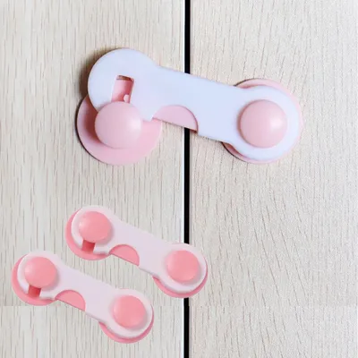 Safe-O-Kid Cabinet Locks for Child Safety Finger Injury Protection, Durable & Elegant (Pack of 2), Pink