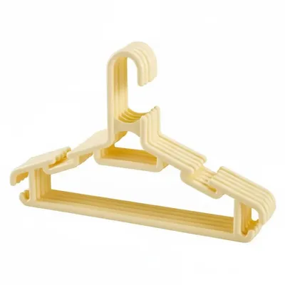 Safe-O-Kid Baby Hanger Set   6-Piece Plastic Clothes Hangers for Baby Wardrobe | Lightweight & Durable | for Newborn, Infant & Toddler Clothes - Yellow