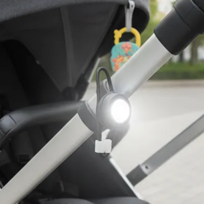 Safe-O-Kid Universal Baby Stroller LED Light Waterproof, Multipurpose, Adjustable Night Lights with Batteries for Outdoor Safety, Black, Pack of 2