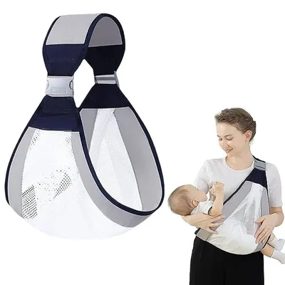 Safe-O-Kid Baby Sling Carrier BPA Free, Adjustable Soft Cotton Baby Wrap for Newborns & Infants, Comfortable - Assorted