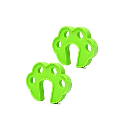 Safe-O-Kid 2 Pcs Silicone Door Stopper for Baby Safety, Door Slam Stopper Made with 100% Pure Silicone, BPA Free, Finger Pinch Door Guard for Kids & Pet or Child from Getting Locked in Room - Green