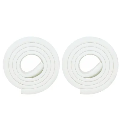 Safe-O-Kid Baby Safety 2 Meter (6.5 feet) Edge Guard with 3 M Tape, Edge and Corner Protectors, BPA Free, Non-Toxic, Impact Cushion for Tables, Desks, and Furniture (White) - Pack of 2