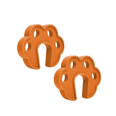 Safe-O-Kid - Pack of 2 Fit All Sleek Design Strong Silicone Door Stopper- Brown
