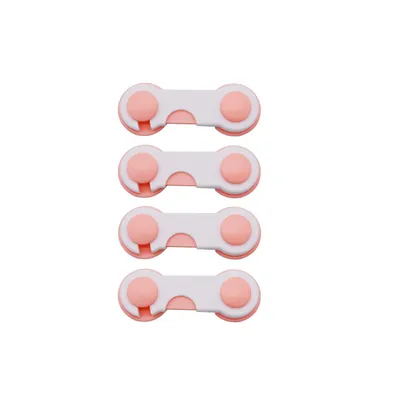 Safe-O-Kid - (Pack of 4) - Easy to Use, Durable, Colorful Child Proof Cabinet Lock