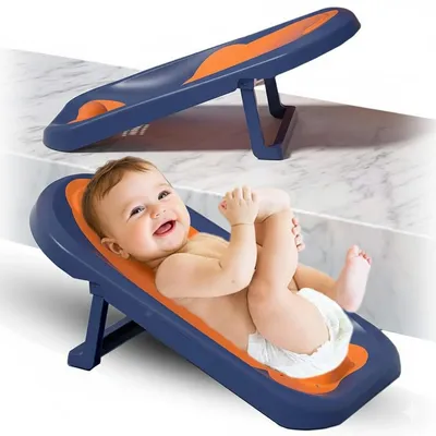 Safe-O-Kid Baby Bather Silicone Mesh for New Born to Infants - Dark Blue