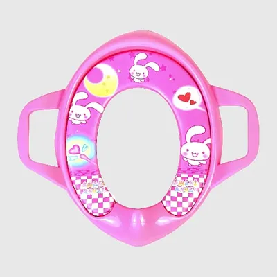 Safe-O-Kid Soft Cushioned Potty Seat Training with Easy Grip Handles for Baby, Pink, 4-36 Months