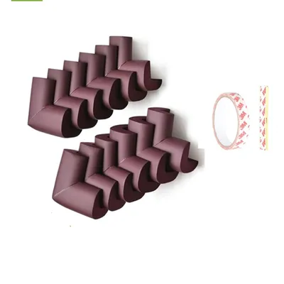 Safe-O-Kid  NBR Foam Safety Corner Guards Safe, BPA Free, Non-Toxic and Elegant,Soft & Safe, Furniture Protectors (Pack of - 10 (Brown))