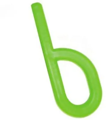 Safe-O-Kid Non-Toxic Speech Therapy Tool BPA-Free Pure Silicone Chewy Tube for Toddlers | Develops Biting Skills Safely | P-Shape (Green, Pack of 1)