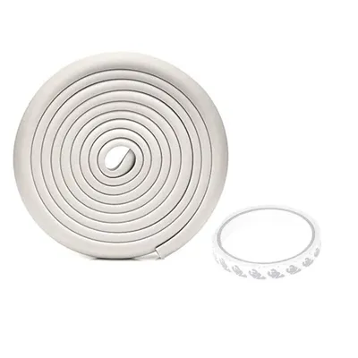 Safe-O-Kid (5 Meter) Baby Proofing Edge Corner Guards with 3M Adhesive Tape, Extra Thick, Furniture Corner Cushion for Child Safety, Corner Protector for Baby, Edge Guard Strips, BPA Free, Grey