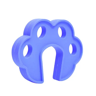 Safe-O-Kid 2 Pcs Siicone Door Stopper for Baby Safety, Door Slam Stopper Made with 100% Pure Silicone, BPA Free, Finger Pinch Door Guard for Kids & Pet or Child from Getting Locked in Room - Blue
