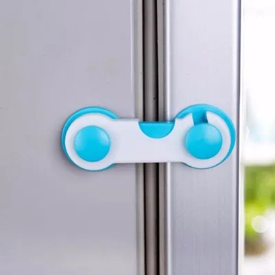 Safe-O-Kid - Pack of 1 - Easy to Use, Durable, Colorful Child Proof Eudimon Lock Blue
