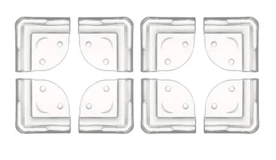 Safe-O-Kid (Pack of 8) Smiley-Shaped Corner Guards with Strong 3 M Adhesive Transparent, Extra Safe, BPA Free, Non-Toxic,Soft & Safe, Furniture Protectors