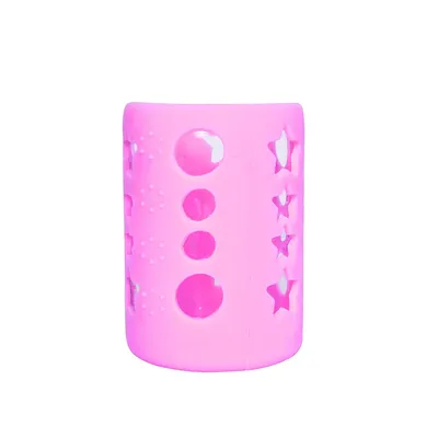 Safe-O-Kid BPA-Free Pure Silicone Bottle Cover   Soft, Non-Toxic, Protective Cover for Baby Bottles, Safe for Little Ones, Durable, Easy to Clean 120 ml, Pink - Pack of 1