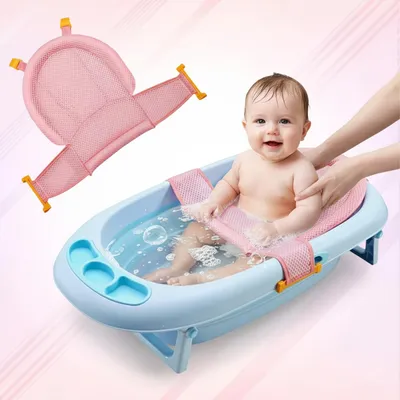 SAFE-O-KID Soft & Secure Baby Bathing Harness Adjustable Infant Support for Safe & Comfortable Bath Time, 0-36 Months- Assorted