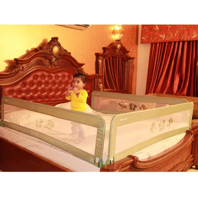 SAFE-O-KID Defendify Fully Foldable Bed Rail Guard with 1 Year Warranty, EN 71 Certified - Green (6FT/183CM), Pack of 3