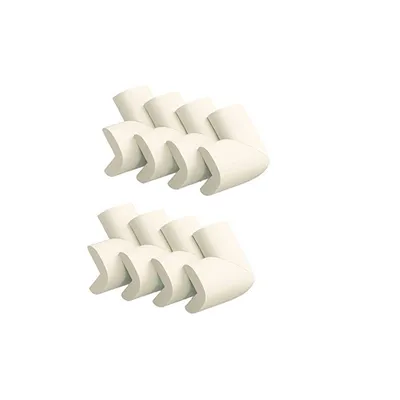 Safe-O-Kid 8 Corner Guards/Cushions/Bumpers/Protector, L-Shaped, Small, for Child Safety & Babyproofing, Grey, Pack of 8