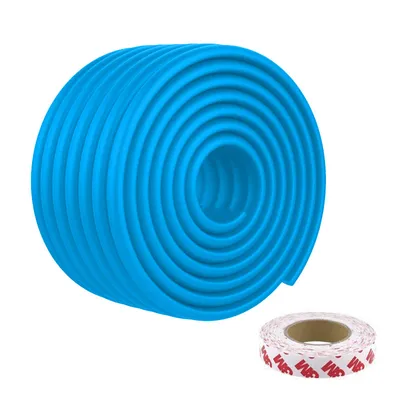 Safe-O-Kid 1 Pcs Baby Corner Protector for Baby | Extra Thick High-Density Cushion Edge Guard for Tables, Desks & Furniture | Soft Corner Safety Strip Prevents Head Injury | 2 Meter Long - Blue