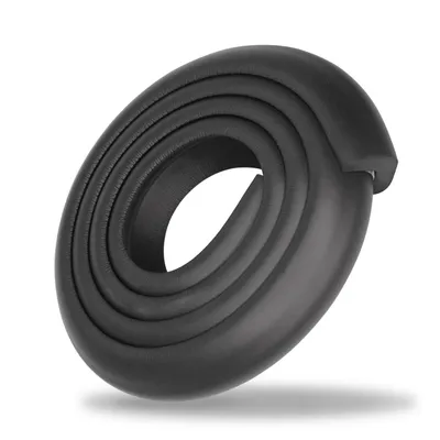 Safe-O-Kid  (Set of 1), Soft Cushioned 6.4 Ft / 2 Mtr Long Edge Guard with Strong 3M Adhesive, Safety for Sharp Edges for Babies- Black