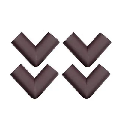 Safe-O-Kid - (Pack of 12) Extra Soft NBR Foam Safety Corner Guards with Strong 3 M Adhesive- Extra Safe, BPA Free, Non-Toxic and Elegant,Soft & Safe, Furniture Protectors - Brown