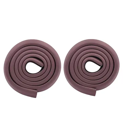 Safe-O-Kid Baby Safety 2 Meter (6.5 feet) Edge Guard with 3 M Tape, Edge and Corner Protectors, BPA Free, Non-Toxic, Impact Cushion for Tables, Desks, and Furniture, (Brown) - Pack of 2