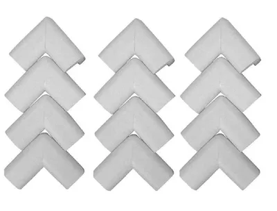 Safe-O-Kid - (Pack of 12) Extra Soft NBR Foam Safety Corner Guards with Strong 3 M Adhesive- Extra Safe, BPA Free, Non-Toxic and Elegant,Soft & Safe, Furniture Protectors - Grey