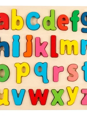 Wooden Lowercase Alphabet Puzzle Board, a-z Small Letters, Educational Learning Toy for Toddlers 2+ Years