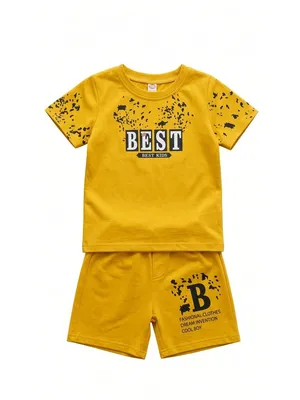 Lazy Turtel Sunny Yellow Typography T-Shirt & Shorts Co-ord Set