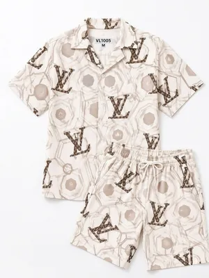 Lazy Turtel Beige Monogram Cotton Co-ord Set
