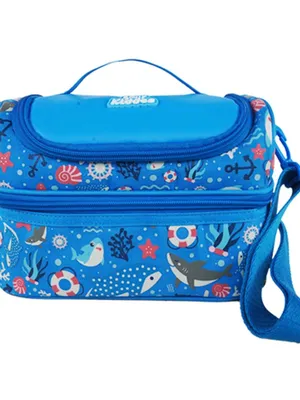 Double Decker Lunch Bag V3 - Baby Shark Theme - Blue