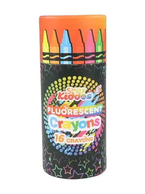 Fluorescent Crayons – 16 Vibrant Neon Colors for Kids
