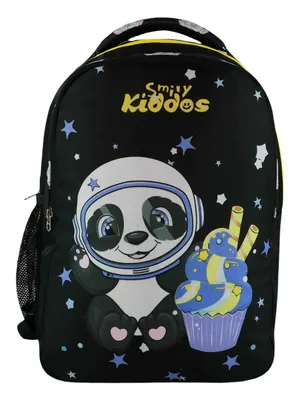 Panda Theme Kindergarten Backpack - Black