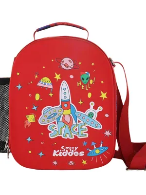 Hardtop Eva Lunch Bag - Space Theme - Red