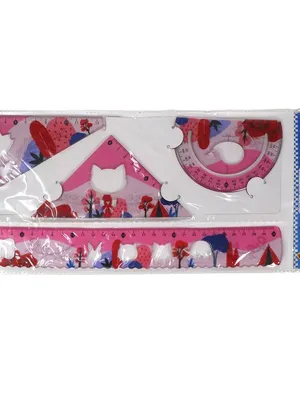 Rulers Set Pink - 4pcs