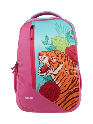 Mike Coral Backpack - Pink | 42L School Bag with Rain Cover