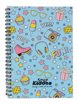 Fun A5 Lined Notebook - Light Blue