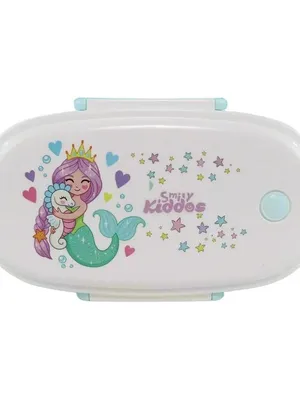 Small Stainless Steel Lunch Box - Mermaid Theme - Blue