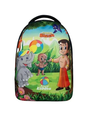 Chhota Bheem Preschool Backpack 10L – Fun & Light for Little Explorers — Racing Red