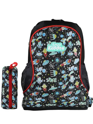 Space Theme School Bag with Pencil Pouch