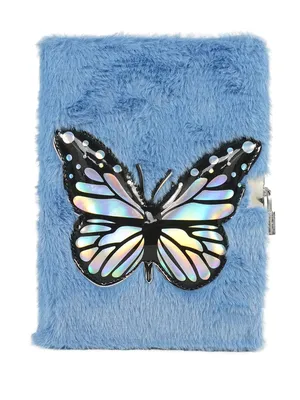 Smily Kiddos Butterfly Plush Lockable Notebook - Blue